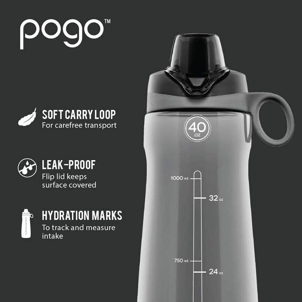 Pogo BPA-Free Plastic Water Bottle with Chug Lid: Sports & Outdoors