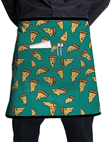 Pizza Food Waitress Apron Gag Gift Apron With Pockets Prepare For Family Woman One Size Tailgate Grilling Terylene