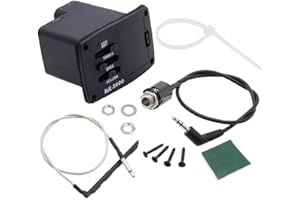 Jiayouy UK-2000 2-Band EQ Equalizer Ukulele Piezo Pickup Preamp Tuner System 1 Set