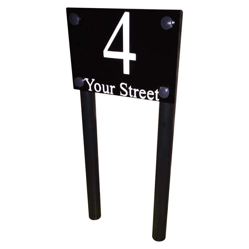 Buy FREESTANDING MODERN HOUSE SIGN DOOR NUMBER ADDRESS PLAQUE GROUND