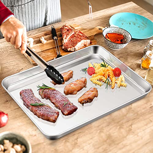 Homikit Baking Pan Cookie Sheet, Stainless Steel Half Sheet Pan 16 - Main Image