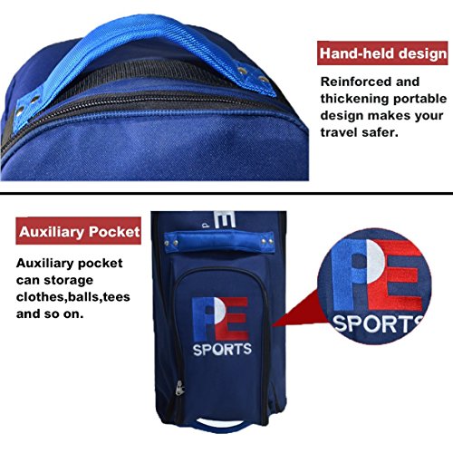 image for PLAYEAGLE Nylon Golf Travel Cover Bag with Wheels Thickening Pad Golf 