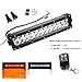 Kawell Led Fog Light 72W White and Amber Spot and Flood Combo Beam Off Road Light Bar-suitable for Off-road Vehicle/ATVs/SUV/Truck etc.