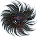 Namecute Top Wiglet Womens Top Hairpieces Clip in/on Hair Short Black Mix Brown Color Heat Resistant Synthetic Mix Human Hair Bang for Thinning Hair, Hair Loss ，Alopecia