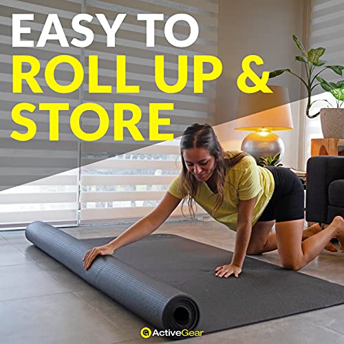 ActiveGear Large Exercise Mat 6 x 6 ft 7mm Thick Premium Square Workout