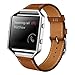 OVERMAL Luxury Genuine Leather Watch Band Wrist Strap for Fitbit Blaze Smart Watch (Brown)