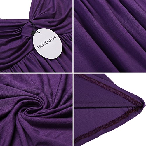 Hotouch Women's Nightshirts Sexy Chemise Slip Nightgown Purple M - Thumbnail 5