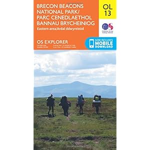 Brecon Beacons National Park / Parc Cenedlaethol Bannau Bryc: OL 13 Landkaart – Gevouwen Kaart, 17 maart 2016