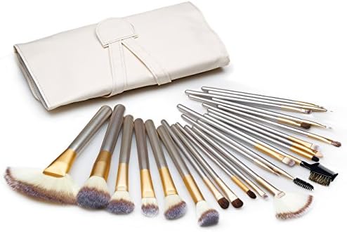 24 PC Makeup Brushes Set Gold Cosmetic Foundation Make Up Kit,Best Professional Makeup Brushes Set,Horse Hair Professional Makeup Brush Set Foundation Makeup Brushes Set
