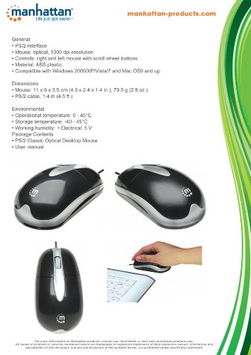 MANHATTAN Classic Optical Desktop Mouse (177009)