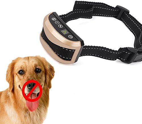 [Waterproof IP7]Bark Collar,Smart Induction Rechargeable Dog Bark Collar Upgrade 7 Levels Vibration/Electric Shock Adjustable Strap Automatic Protection Humane Control Collar for S M Large Dog