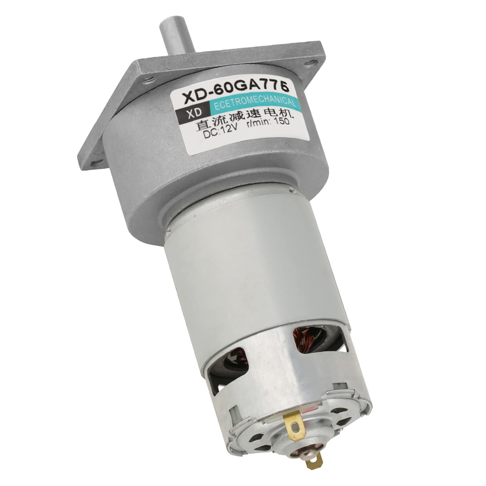 DC12V/24V 35W Mini DC Gear Motor Metal Speed Adjustable Large Motor CW/CCW XD-GA775(12v 150rpm)