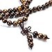 Zysta Men's Women 8mm Natural Gemstone 108 Beads Bracelet Link Wrist Necklace Chain Tibetan Buddhist Beads Paryer Buddha Mala Elastic Cuff