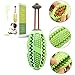 ChokGift Dog Teeth Cleaning Chew Toys Ball Toothbrush with Rope Nontoxic Bite Resistant Food Dispensing IQ Treat Toy Interactive Pet Chewy Toys for Small and Medium Puppy, Dental Care, Rubber, Green