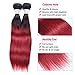 Top Hair Brazilian Ombre Burgundy Hair Extensions Black To Red Weave Brazilian Hair Ombre Weaves Straight Two Tone 3 Bundles 10 10 10 inches Total 150 Gram
