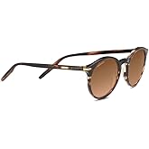 Serengeti - Leonora, Shiny Striped Brown, Mineral Polarized Drivers Gradient Cat 2 to 3, Medium, Sunglasses, Feminine, Adult
