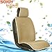 Sojoy IsoTowel Car Seat Cover, Microfiber Seat Protector with Quick-Dry Non-Slip Base,Car seat Protector for All Workouts, All-Weather Honeycomb Cloth (Tan)