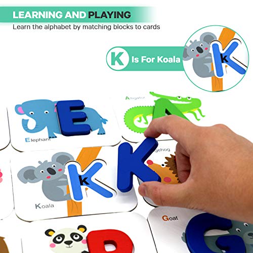 Kcuina Alphabet and Number Flashcard Set 36 Cardboard Flash Cards