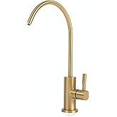 Besdor Reverse Osmosis Faucet, Filtered RO Drinking Water Faucet for Kitchen Sink, Non-Air Gap, 360-degree Rotation, Lead-Free, 304 Stainless Steel, Brushed Gold