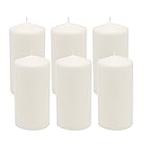 Stonebriar Unscented White Tall Pillar Candles, 65