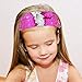 Beinou Sequins Mermaid Headband Glitter Sequins Sport Headbands for Girls Non Slip Velvet Lined Sparkly Hairband Hair Style Accessories Pack of 9