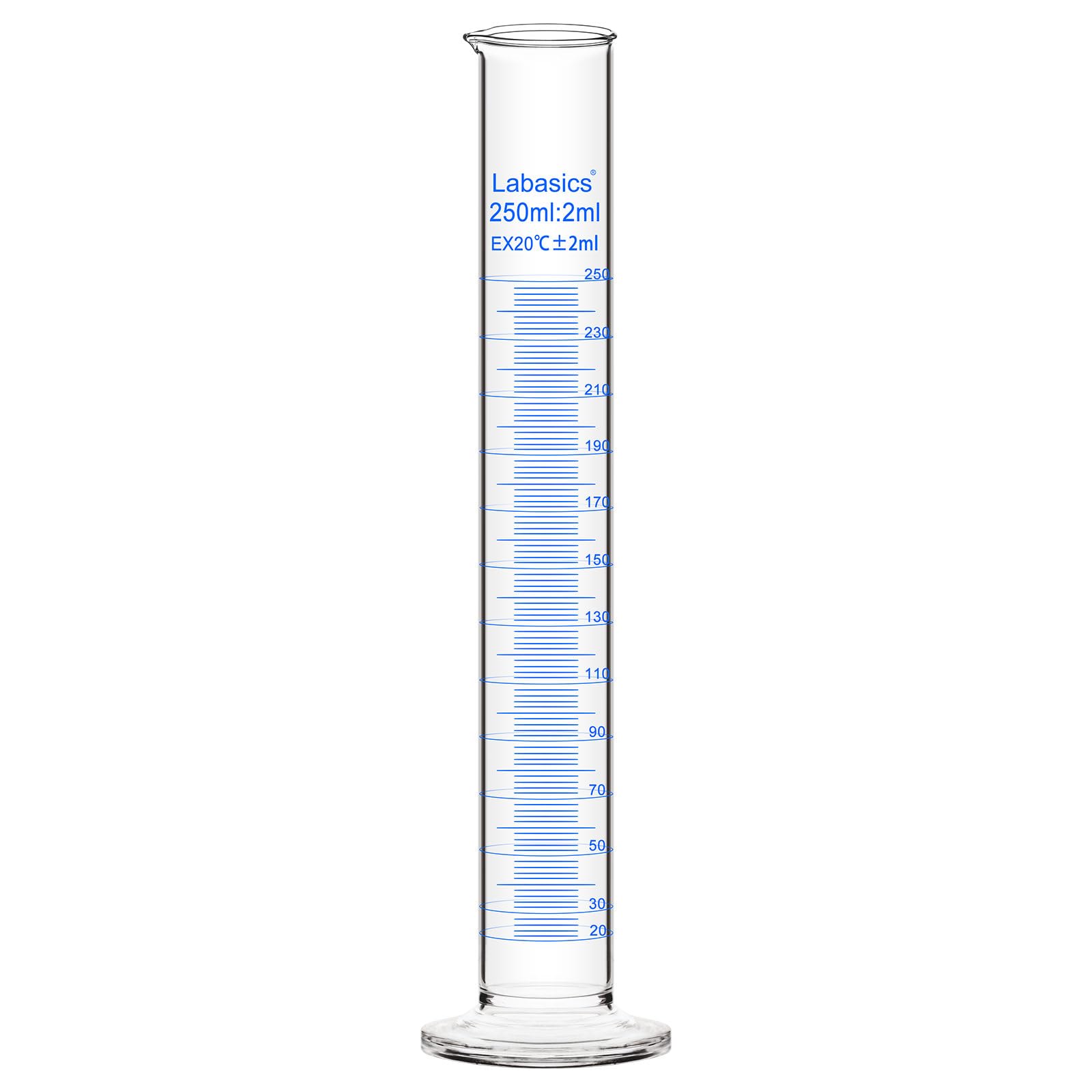 Labasics 1-Pack 250 ml Borosilicate Glass Graduated