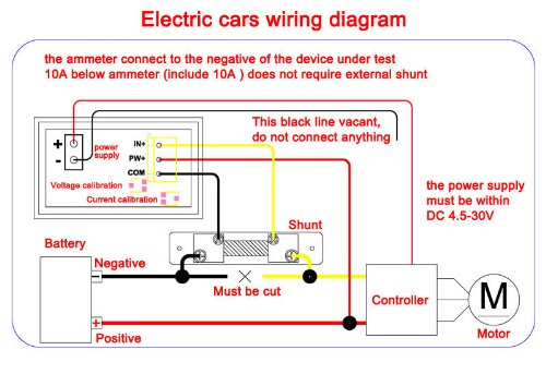 DROKxae; 0-100V/50A DC Volt Amps Meter VA Voltmeter ... 12v amp meter wiring diagram 