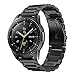 LDFAS Compatible for Samsung Galaxy Watch 3 41MM/42MM Bands, 20mm Solid Stainless Steel Metal Watch Strap Compatible for Samsung Galaxy Watch Active 2 40mm/44mm Smartwatch, Black