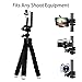 DOFLY Mini Cell Phone Camera Tripod, Octopus Camera Holder and Phone Tripod for iphone6/iPhone7 Plus/Universal Smartphone/Camera Arbitrary installed With Remote Control(Black)