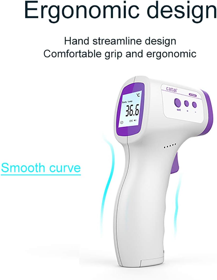Catal IR Non Contact Infrared Body Thermometer Heat Gun CE Fast Measurement of Temperature Gun Readings with LCD Display Handheld Thermometer Temperature Meter Non-Contact Forehead Measuring - Image 3