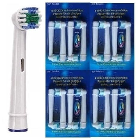 8 x Kompatiblen Aufsteckbürsten, Ersatzbürsten,(2 x 4PK) Ersatz Zahnbürsten für Braun Oral B EB17-4, , kompatibel mit Oral-B 