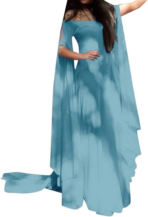 Amazon Com Sumeimiya Women S Cosplay Maxi Dress Vintage Long