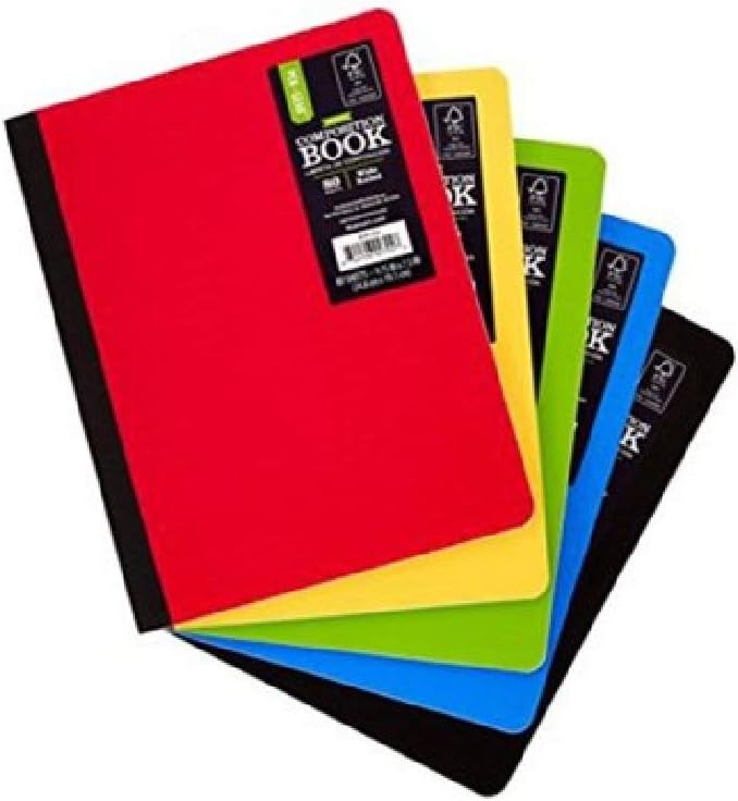 Pen + Gear 5 Pack Composition Notebook, 93/4" x 71/2