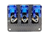 12V Toggle Switch Racing Ignition Engine Relays Switches Carbon Fiber Surface Panel Car with LED Indicator,Blue
