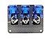 12V Toggle Switch Racing Ignition Engine Relays Switches Carbon Fiber Surface Panel Car with LED Indicator,Blue