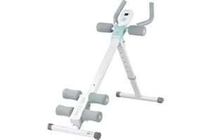 leikefitness Height Adjustable Ab Trainer Abdominal Whole Body Workout Machine Waist Cruncher Core Toner, Leg, Thighs, Buttocks Shaper with LCD Monitor AB9300