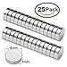 Refrigerator Magnets Premium Brushed Nickel Fridge Magnets, 25Pcs 6MM x 3MM Stainless Steel Craft Magnet, Durable Mini Magnets For Multi-Use