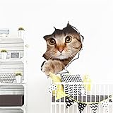 UNKE Removable DIY 3D Cat/Dog Toilet Dining Room Wall Sticker Decal Vinyl Home Decor