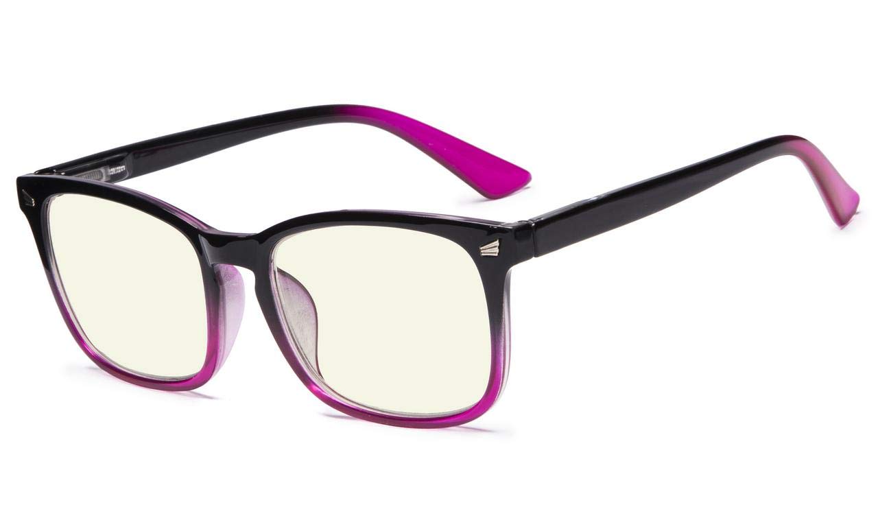 Eyekepper Stylish UV Protection Reading Glasses Computer Readers for Women (Black-Purple, 4.00) — image 1