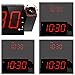 OnLyee Projection Clock with AM/FM Radio, Sleep Timer, Bedroom Desk Wall Ceiling Clock, 7