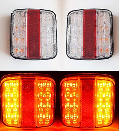 24/7Auto 2x LED rear tail bus truck trailer chassis van lights 4 functions 16 LEDs