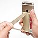 Sinjimoru Phone Grip with Card Holder, Phone Strap with Card Holder Wallet, Finger Holder on Stick-On Wallet for iPhone and Android Smartphones. Sinji Pouch Band, Beige Pouch and Beige Band.