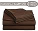 Clara Clark ® Supreme 1500 Collection 4pc Bed Sheet Set - Queen Size, Chocolate Brown