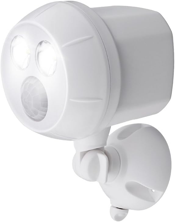 Mr. Beams MB380, 400 Lumen Version, Weatherproof Wireless Battery Powered Led Ultra Bright Spotlight with Motion Sensor, 1-Pack, White