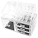 Clear Acrylic Cosmetics Makeup Jewelry Organizer 4 Drawers with 16 Compartments Top Section - WE PAY YOUR SALES TAX (idea for Christmas Birthday gift )