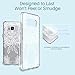 MASCHERI For Galaxy S8 Plus Case,[Zen Series] Scratch Resistant [White Henna Mandala Floral Lace Design] TPU Bumper Clear Back Panel Hybrid Protective Case Cover for Samsung Galaxy S8 Plus - Clear