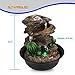 SereneLife 3-Tier Desktop Electric Water Fountain Decor w/ LED - Indoor Outdoor Portable Tabletop Decorative Zen Meditation Waterfall Kit Includes Submersible Pump & 12V Power Adapter