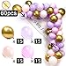 PartyWoo Purple Pink Gold Balloons, 60 pcs 12 Inch Light and Metallic Balloons for Princess Birthday Party, Baby Shower