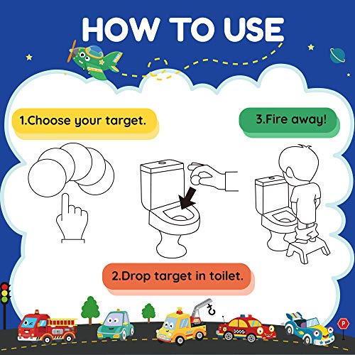 90 Pack Toilet Targets for Boys, Potty Training Flushable Dinosaur