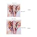 50 50cm HD Printed Frameless Elephant Head Canvas Painting Wall Art Pictures Decor for Home Living Room Bedroom